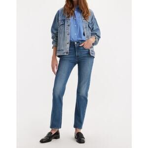 Levi's 501 Original Fit High Rise Straight Leg Jeans Blue Denim 30
